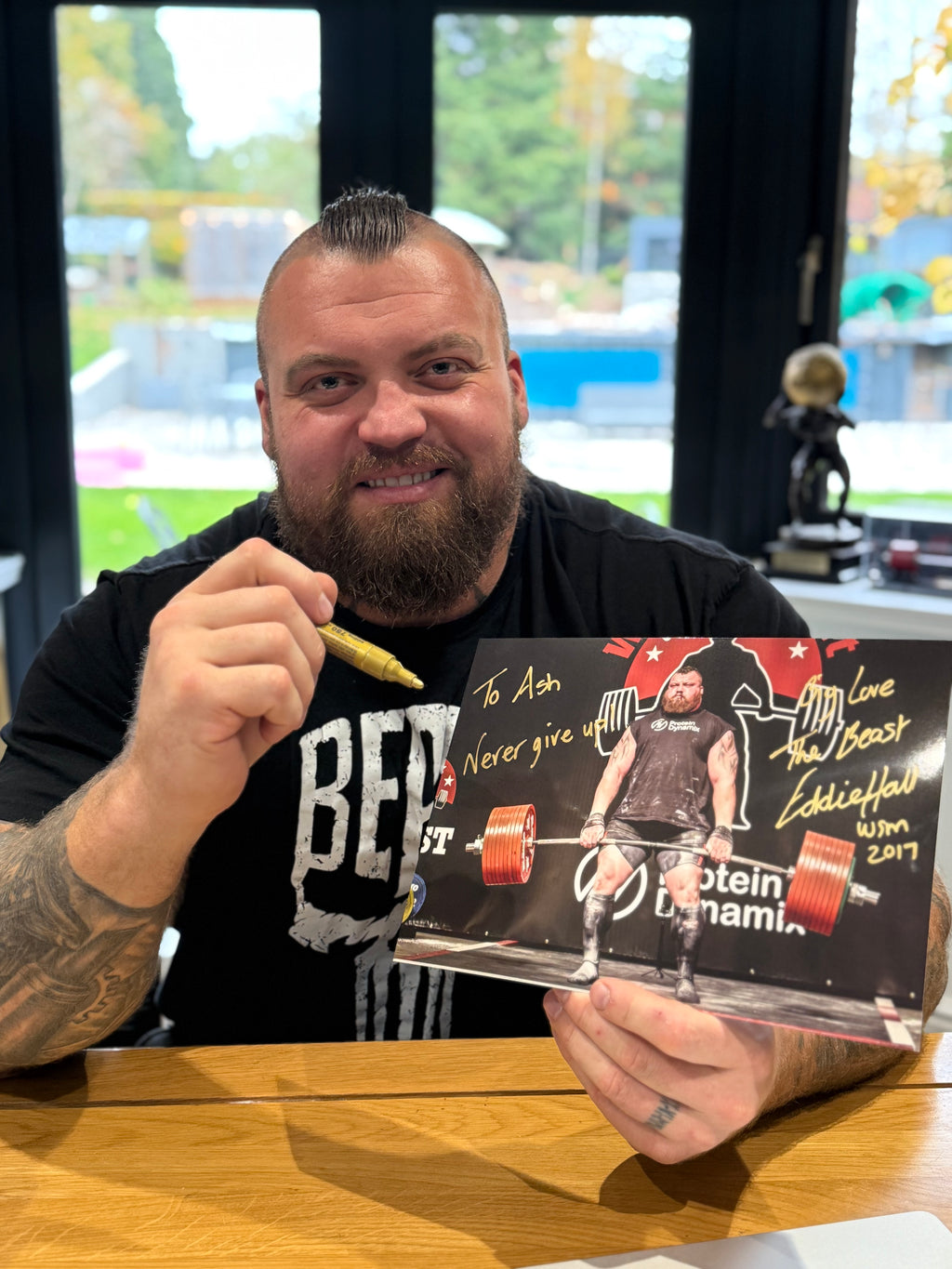 Eddie Hall – World Record Deadlift (Signed A5 Picture, no message)