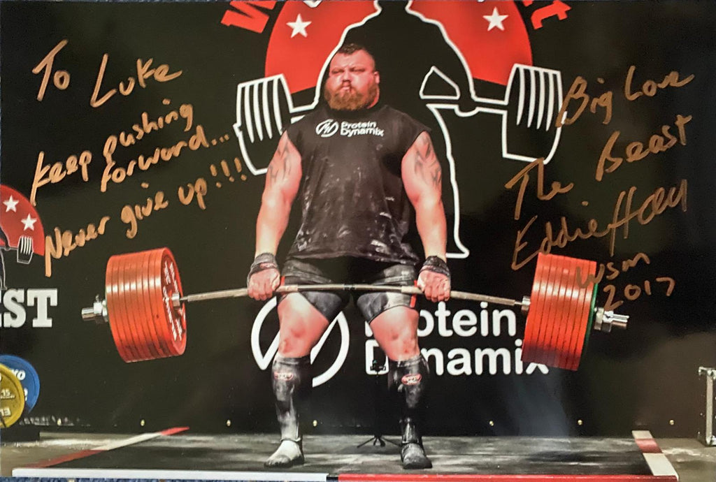 Eddie Hall – World Record Deadlift (Signed A4 Picture)